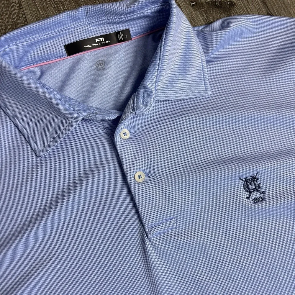 RLX Ralph Lauren‎ Men's L Wicking Oxford Performance Golf Polo Shirt